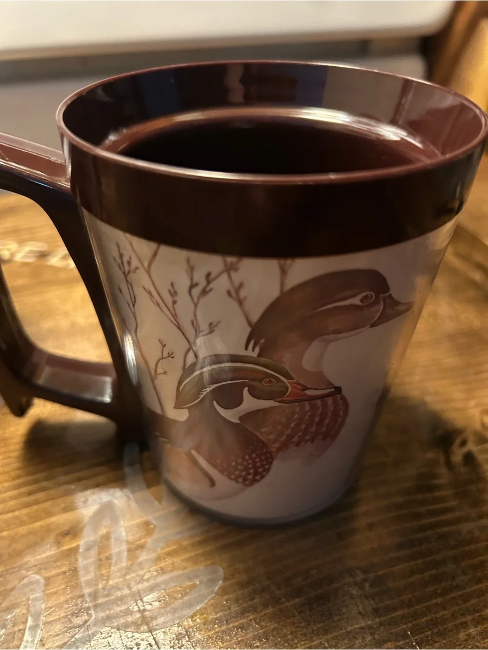 Vintage Flambeau Ducks & Geese Double Wall Mugs Set of 4